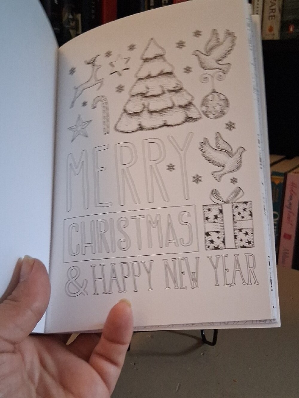 Peace Joy Color Holiday Coloring Cards - Picture 5 of 5